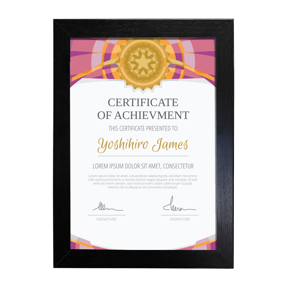 Framed Certificates |A4 size | Horizontal Vertical | 300 gsm |