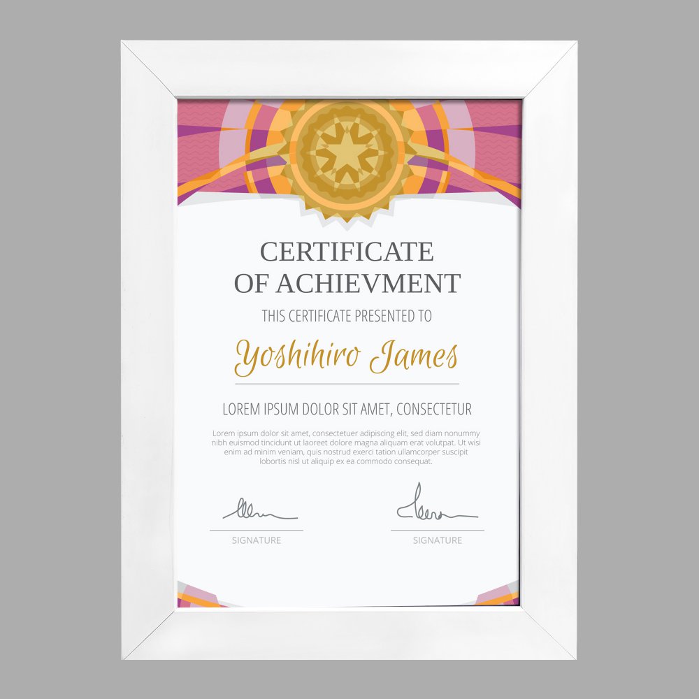 Framed Certificates |A4 size | Horizontal Vertical | 300 gsm |