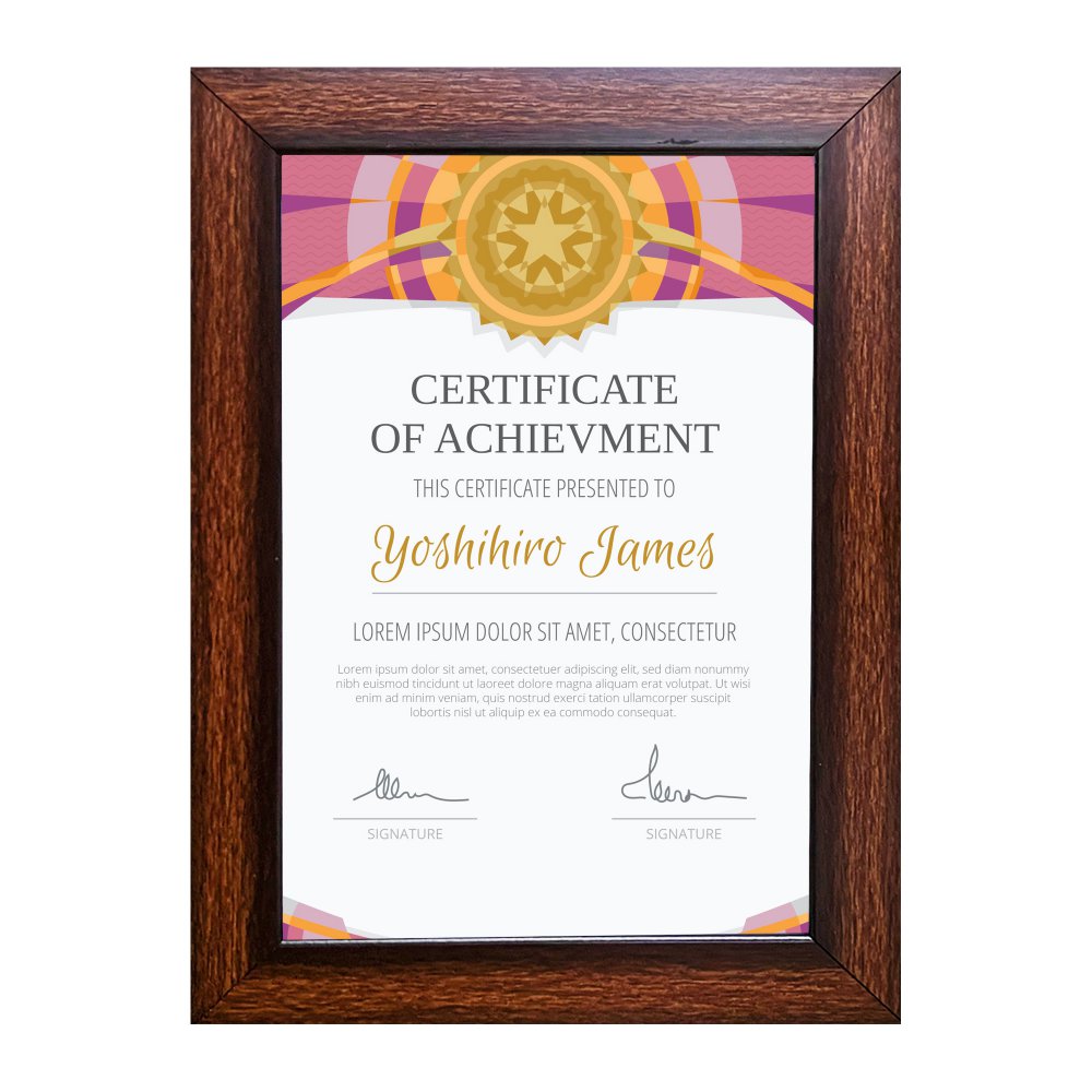 Framed Certificates |A4 size | Horizontal Vertical | 300 gsm |