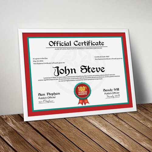 Certificate